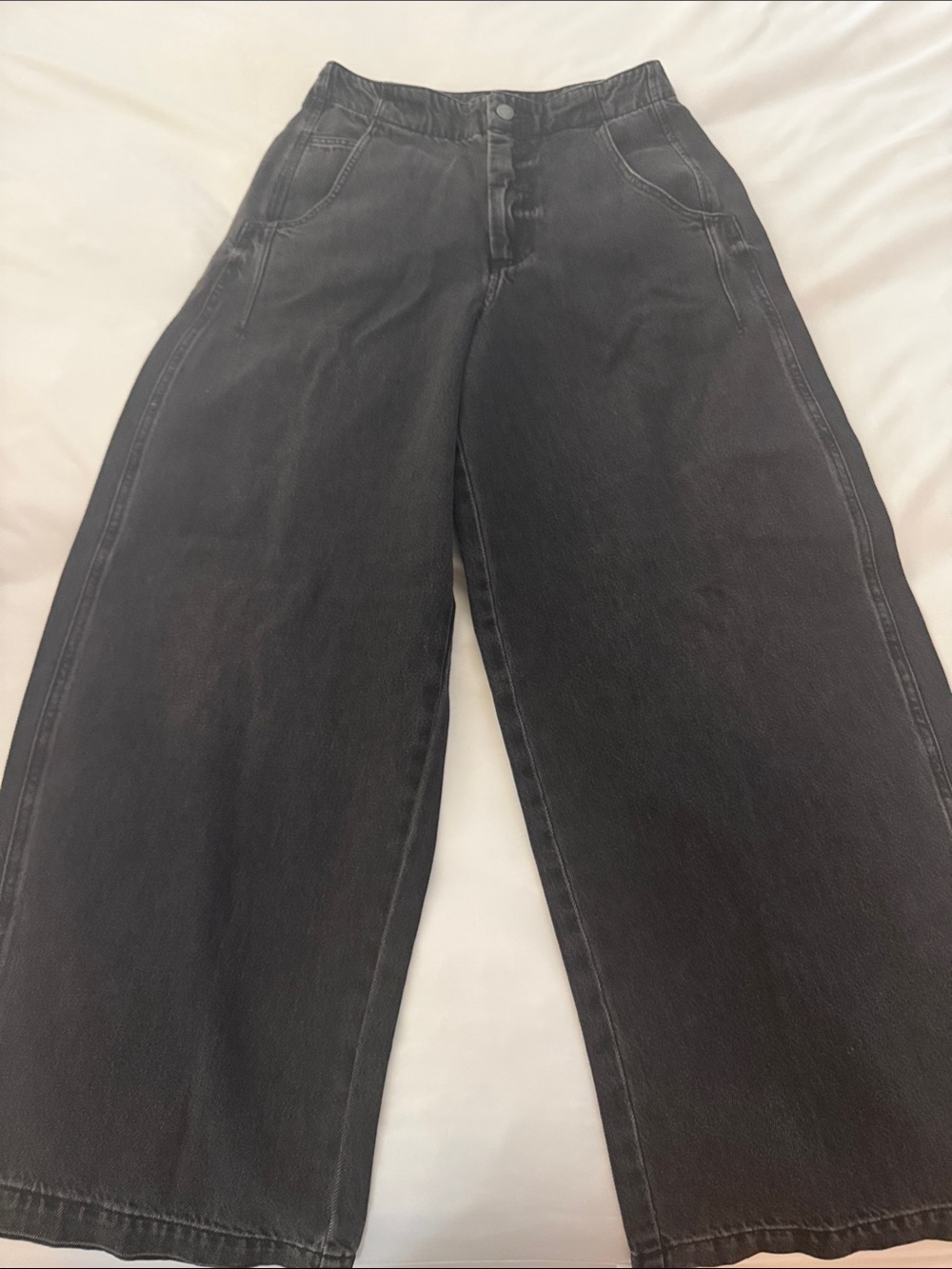 pistola Black Wide-Leg High-Rise Jeans